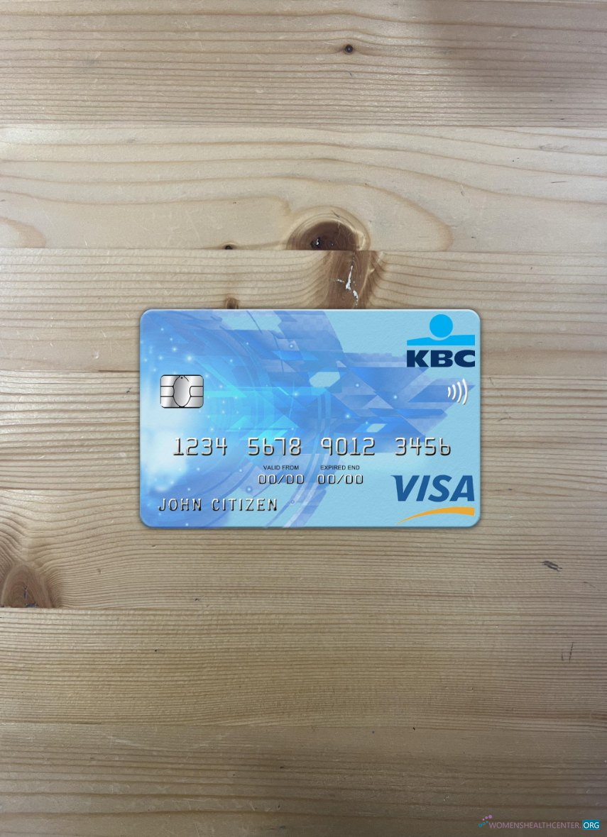 Download Belgium KBC bank visa card photolook front Photoshop template